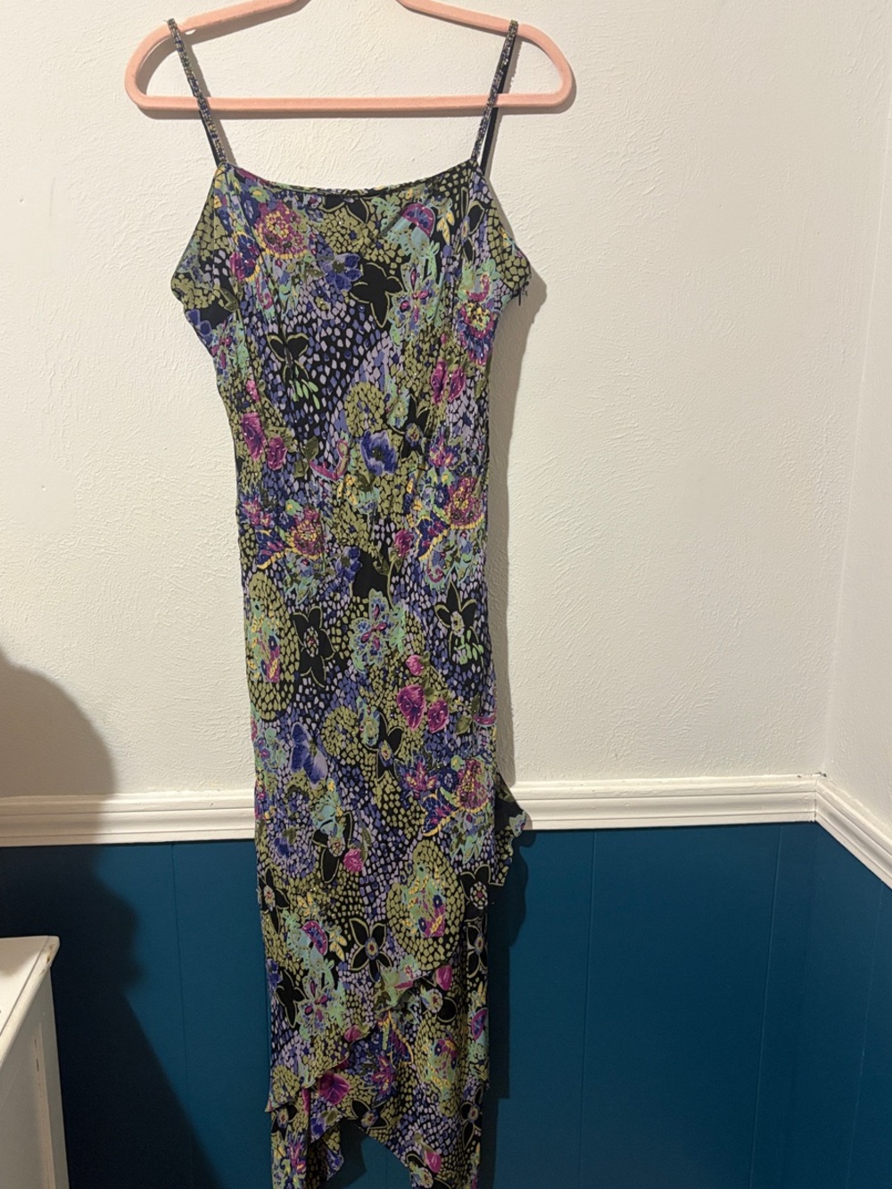 Y2K Beaded Floral Slip Maxi Dress